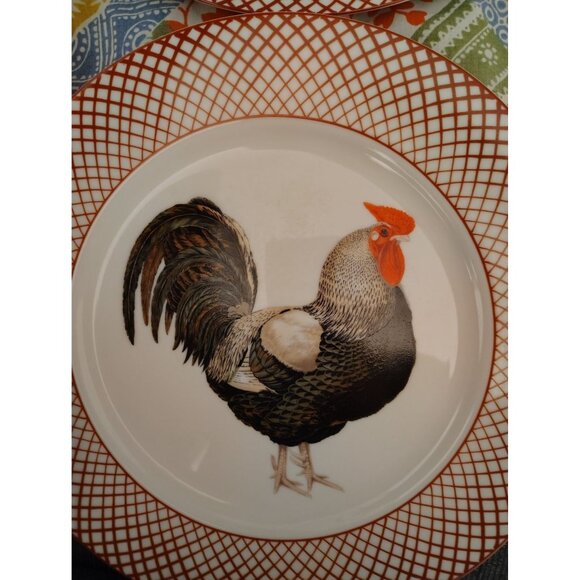 4 The Haldon Group Dinner Plate, Hen Rooster, Cottagecore, Country Farm 10.5" - Picture 3 of 7